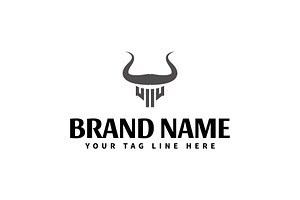Bull head logo design template, an Object Graphic by nicemorning