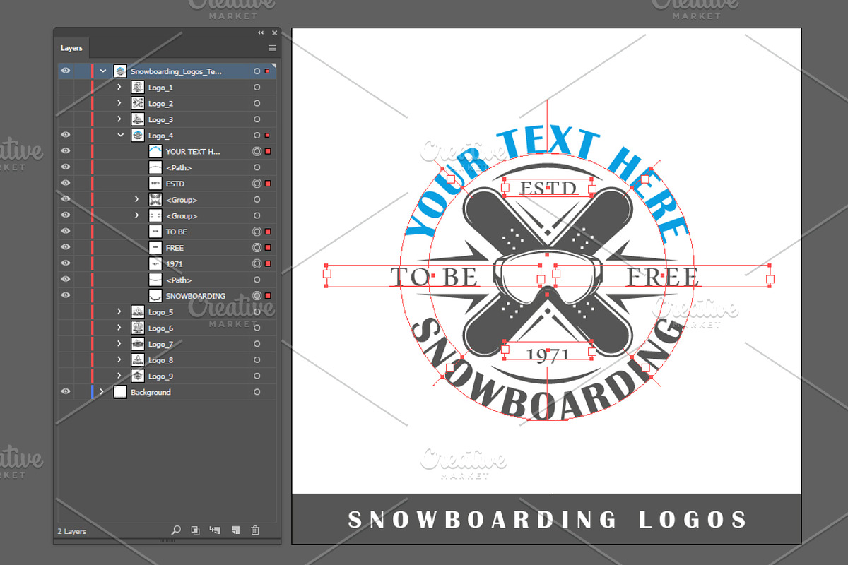 18 Snowboarding Logos Templates, a Branding & Logo Template by Art Design (Photo 7 of 26)