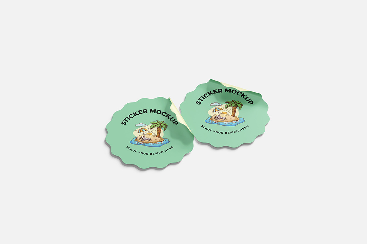 Sticker Mockup, a Product Mockup by Indah (Photo 4 of 6)