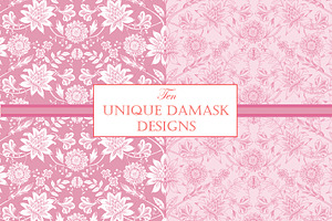 Pink Damask Pattern Bundle