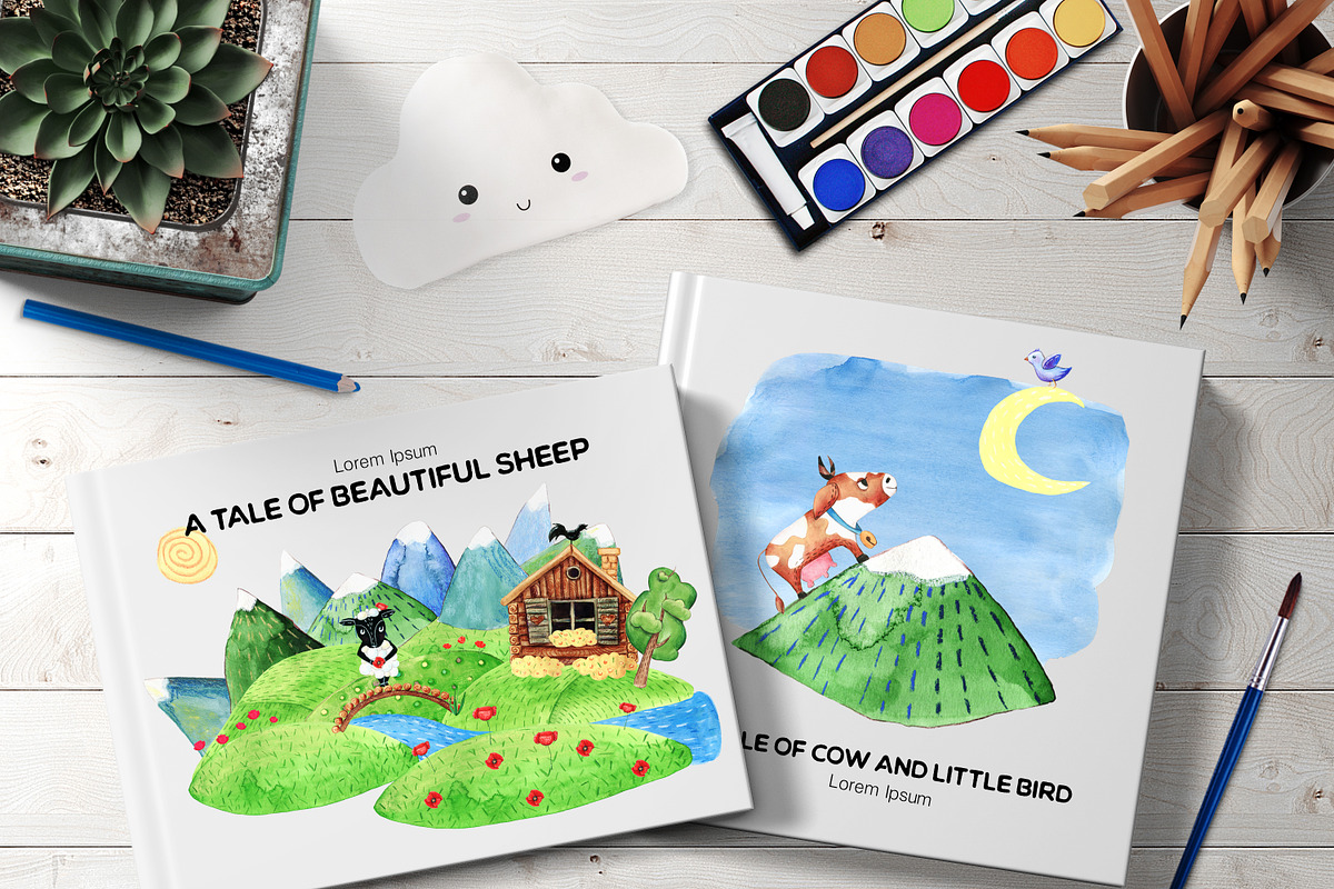 Mountain Meadows - watercolor set, an Object Graphic by Satika (Photo 5 of 15)