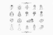 Wedding Timeline Icons, Line Art, an Object Illustration by Pretty Meerkat (Thumbnail 3 of 6)