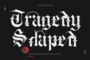 Tragedy Shaped | Blackletter Font, a Blackletter Font by 177Studio (Thumbnail 1 of 8)
