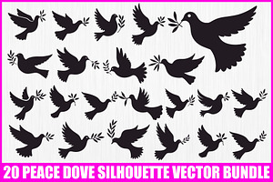 Olive Branch Dove Designs, an Illustration by hafijul