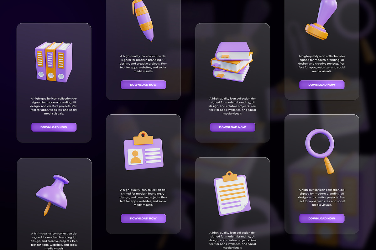 Stationery 3D Icon, an Object Graphic by Artnivora.Std (Photo 3 of 4)