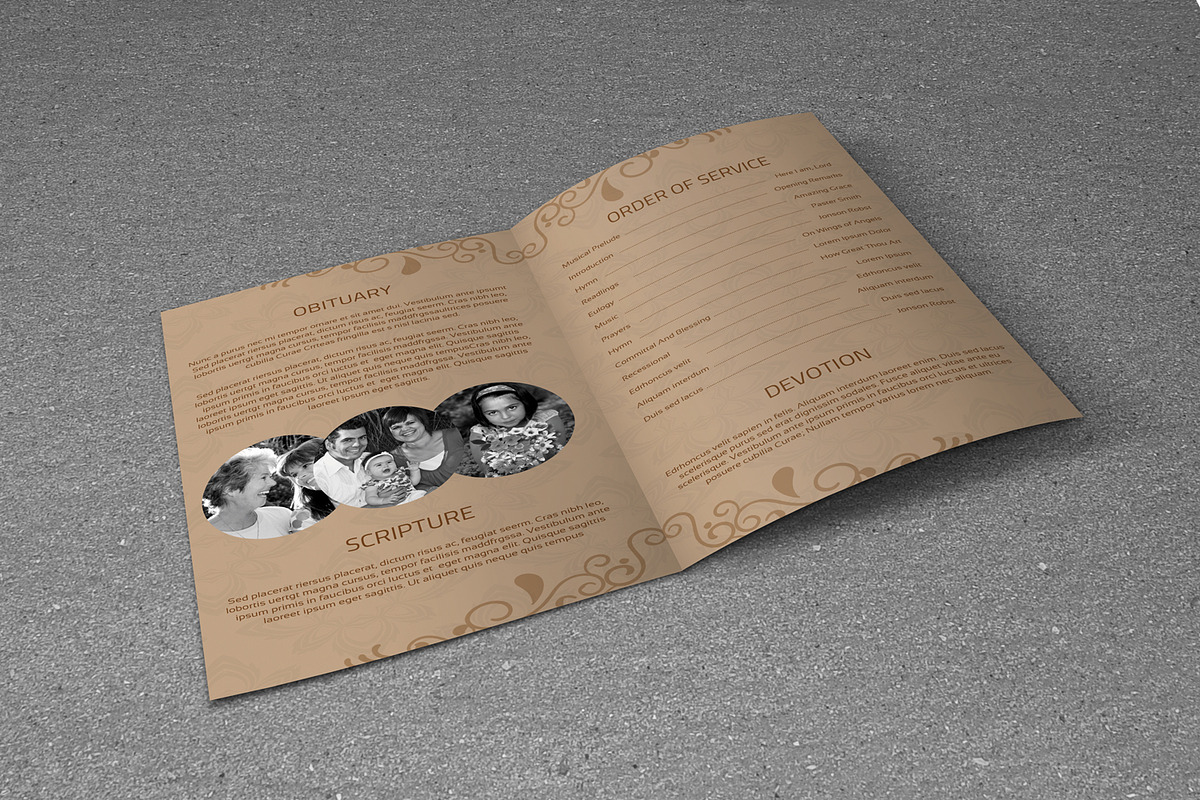 Funeral Program Template-V439, a Brochure Template by Template Shop (Photo 4 of 4)