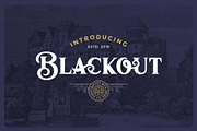 Blackout Typeface, a Sans Serif Font by Victor Barac (Thumbnail 1 of 9)