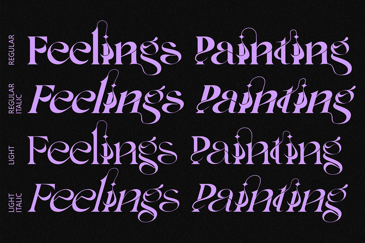 Feelings Painting | Ligature Font, a Serif Font by 177Studio (Photo 8 of 9)