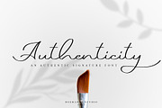 Authenticity, a Script Font by Doehantz Studio (Thumbnail 1 of 9)