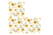 Yellow Flower Brush Pattern, an Illustration by Daily.Designs (Thumbnail 4 of 6)