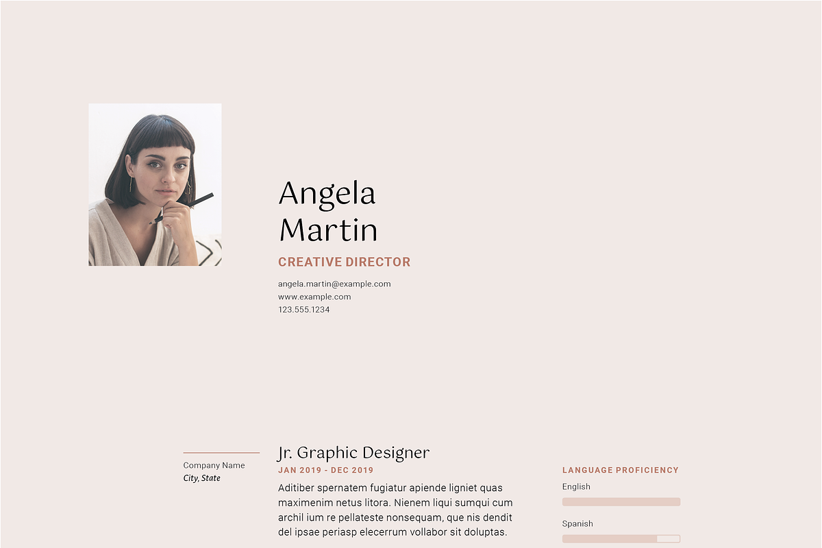 Resume Template CV with Photo, a Resume Template by More Profesh (Photo 8 of 10)