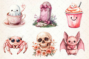Pink Pastel Halloween Clipart, an Illustration by Dream Creation (Thumbnail 2 of 7)