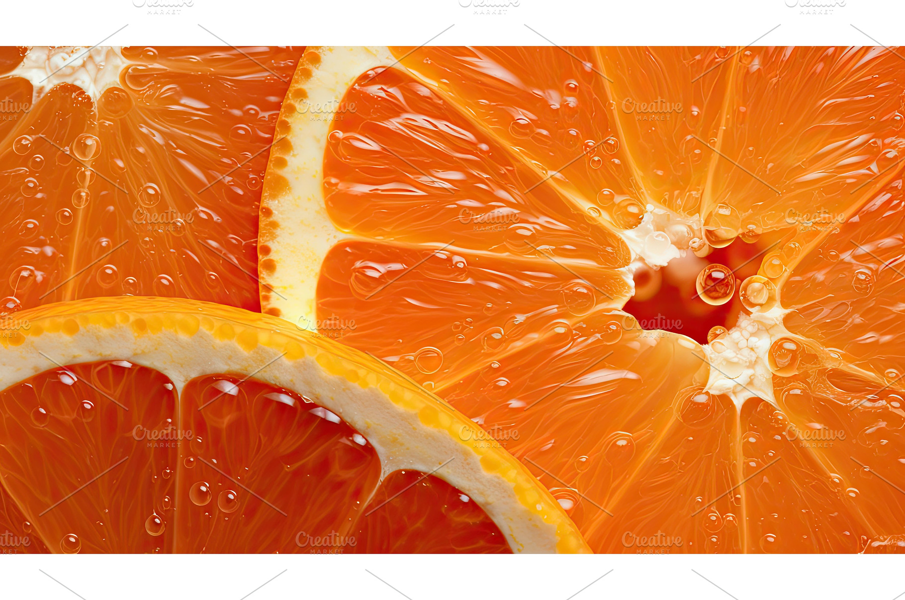 light section orange fruit ai, an Abstract Photo by pikepicture