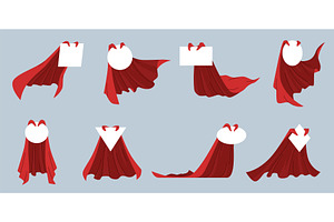 Labels with cartoon red cape, an Object Illustration by YummyBuum