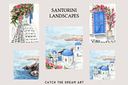 SANTORINI Wedding Aesthetic, a Decorative Illustration by Catch the Dream Art (Thumbnail 2 of 18)