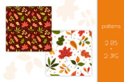 Autumn Leaves Fall Clipart Patterns, a Seasonal Illustration by AnnaViolet_store (Thumbnail 3 of 4)