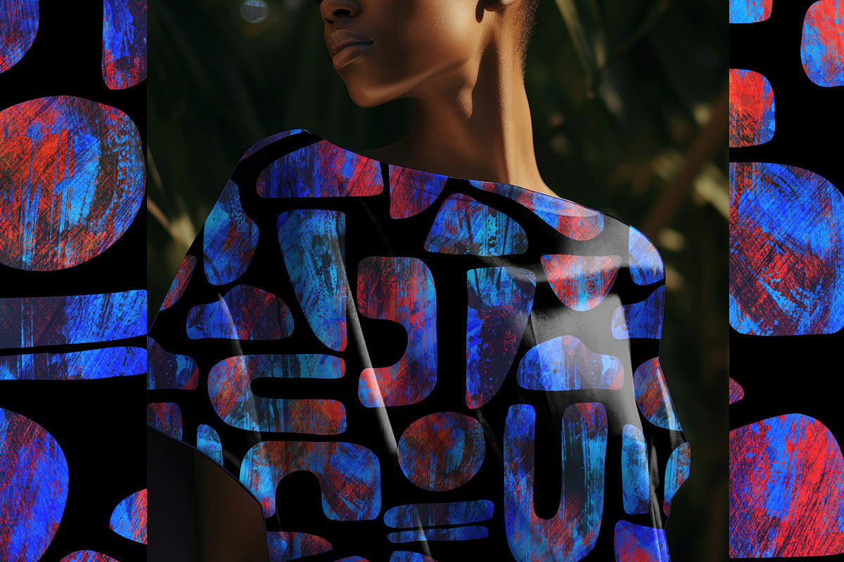 Blue Red Stones, a Wallpaper Graphic by MalyskaStudio (Photo 9 of 11)