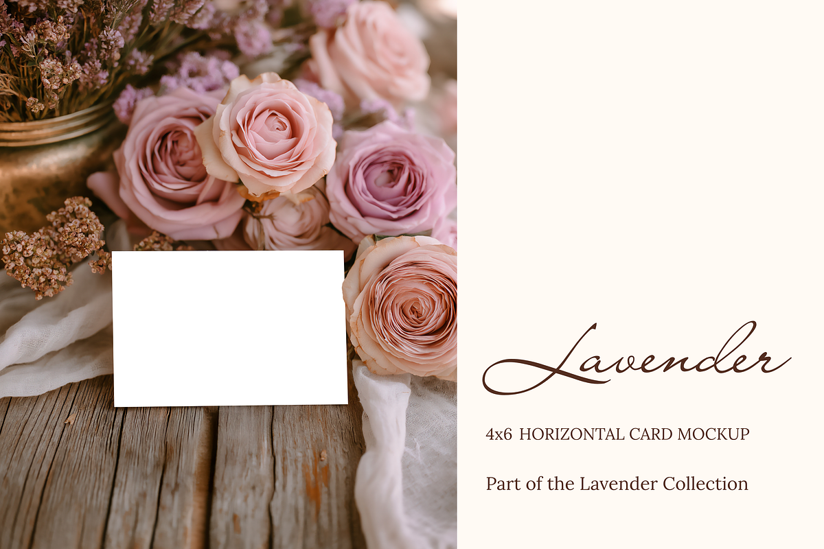 Rustic 4x6 Horizontal Card Mockup, a Product Mockup by Serenefeeling (Photo 1 of 6)
