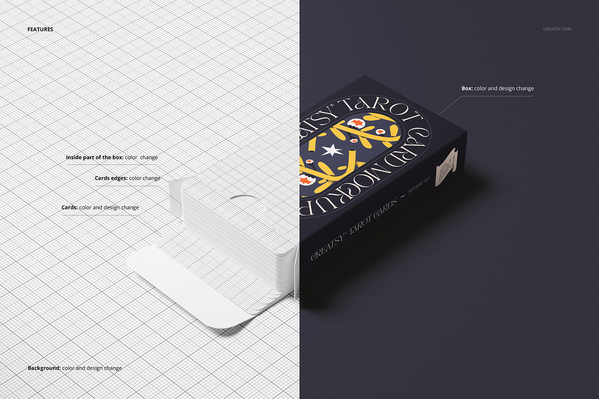 Tarot Cards Mockup Bundle, a Merchandise Mockup by creatsy5 (Photo 3 of 42)