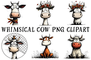 Whimsical Cow PNG Clipart, an Illustration by OK Design (Thumbnail 2 of 6)
