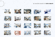 Watercolor Interior Design Sketches, an Architecture Photo by Lumeno (Thumbnail 3 of 9)