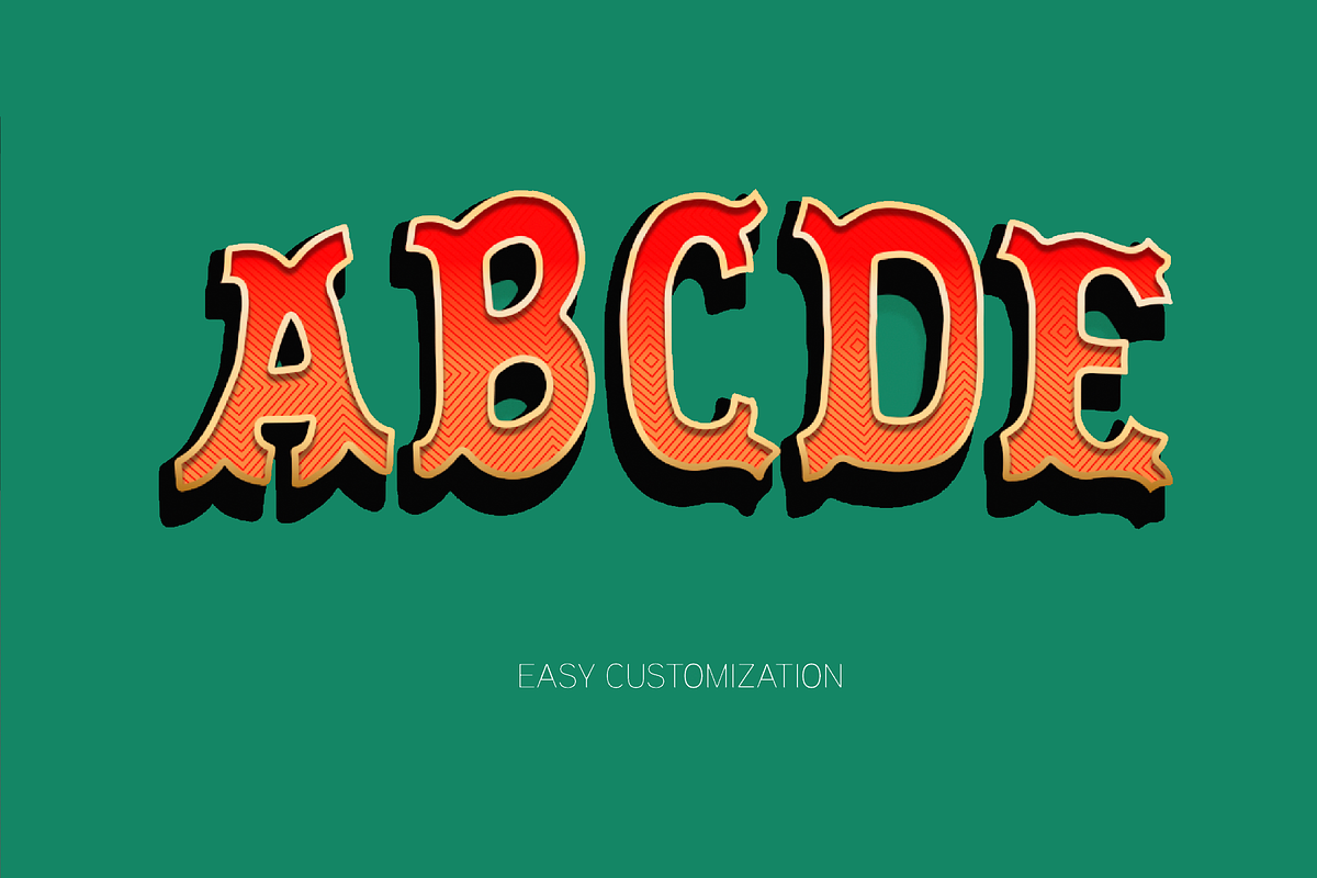 Vintage Ornate 3D Text Effect preview 2