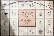 500 Hand Drawn Elements -Bundle-, an Animal Illustration by Michael Rayback Design (Thumbnail 1 of 5)