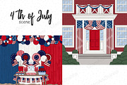 4th of July Dark Scene, a Seasonal Illustration by GlamArtZhanna (Thumbnail 2 of 3)