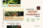 Bold Pastel Brand Guideline Template, a Branding & Logo Template by digitalsbydepi (Thumbnail 1 of 6)