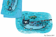 Wild Wild Cat - 14 illustrations, an Illustration by Zooza Art (Thumbnail 3 of 15)