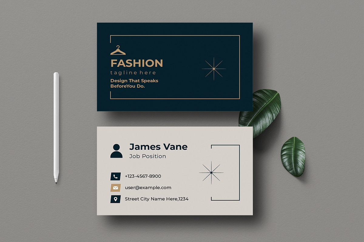 Fashion Business Card Template, a Business Card Template by MightyDesign (Photo 1 of 6)