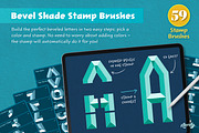 Bevel Letters Procreate Brushes, a Brush Add-On by Nico-Ng (Thumbnail 2 of 17)