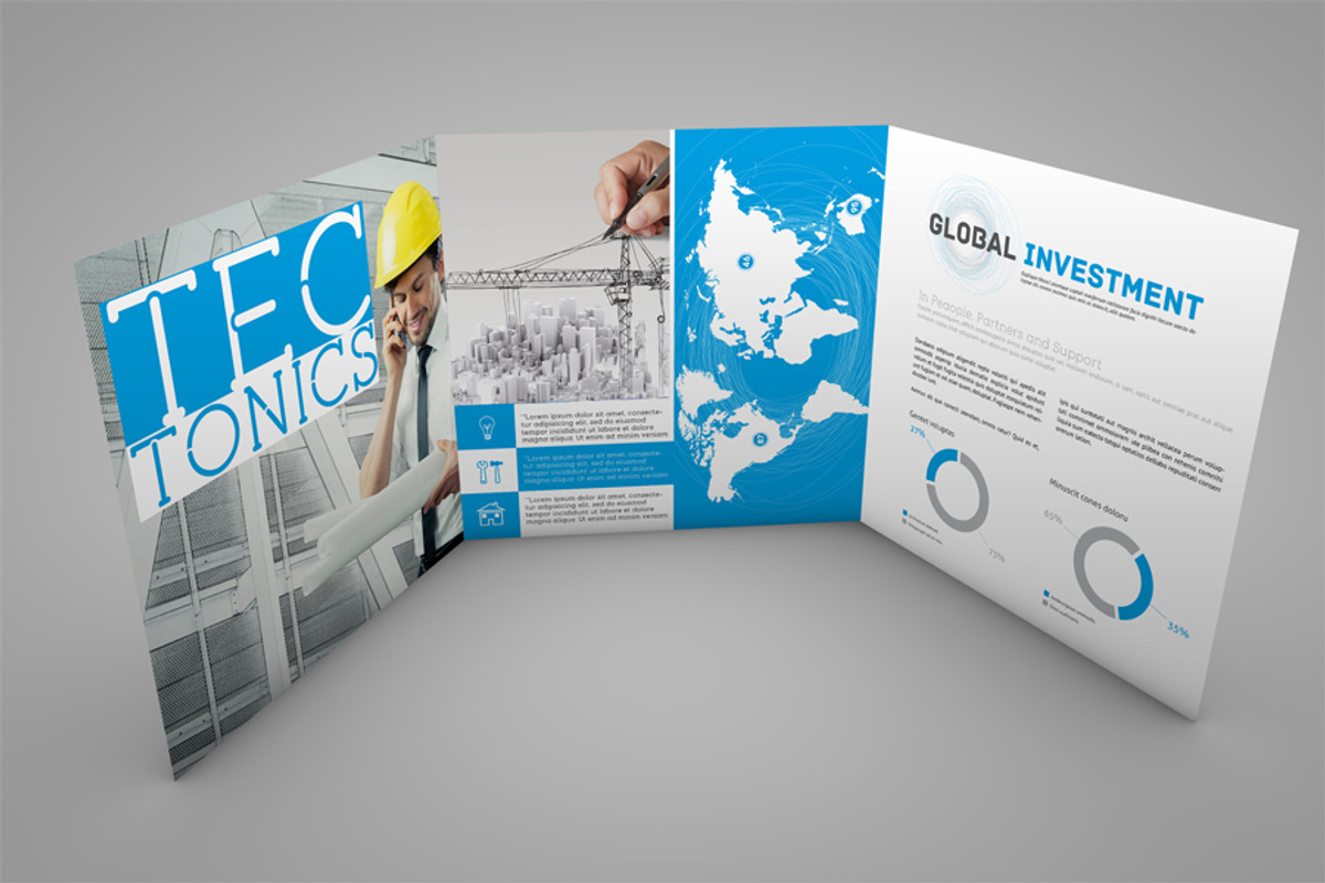 Square Trifold Mockup, a Print Template by RgraphicsDesign (Photo 3 of 5)