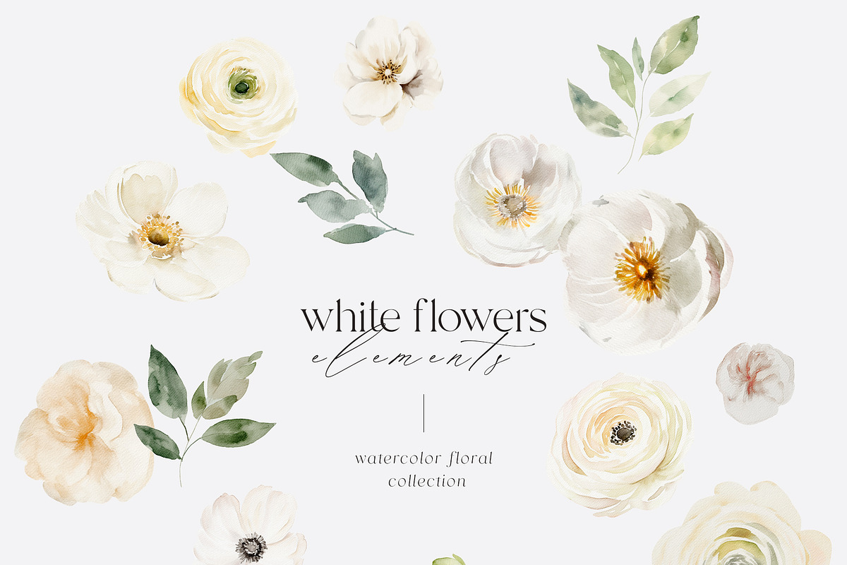 FLORAL WINTER BOX Watercolor Bundle, a Seasonal Illustration by Muse Artist (Photo 10 of 95)