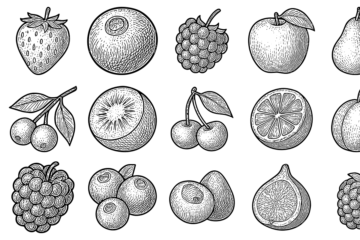 Mixed Fruit Icon Set, an Object Graphic by nikagraphic (Photo 2 of 3)
