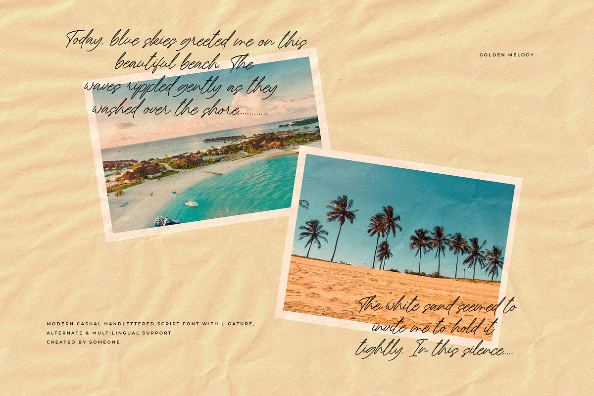 Golden Melody, a Script Font by MJB Letters (Photo 4 of 10)