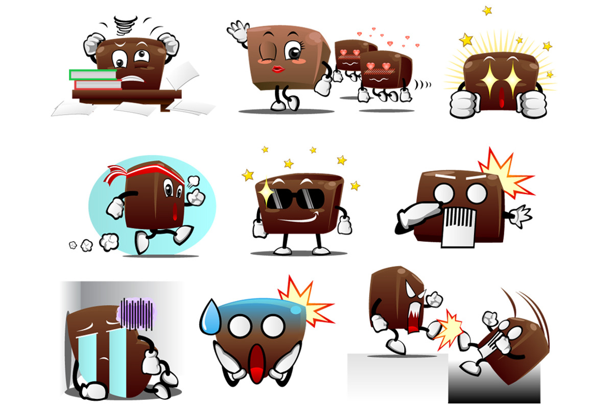 Chocolate Characters Sticker, an Illustration by erkoudesign (Photo 2 of 2)