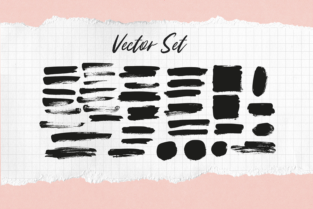 Paint Brush Strokes, Shapes & Dots, an Object Graphic by Ramona Schratt (Photo 5 of 6)