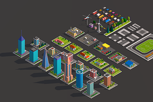 Polygonia City Low Poly Asset Pack