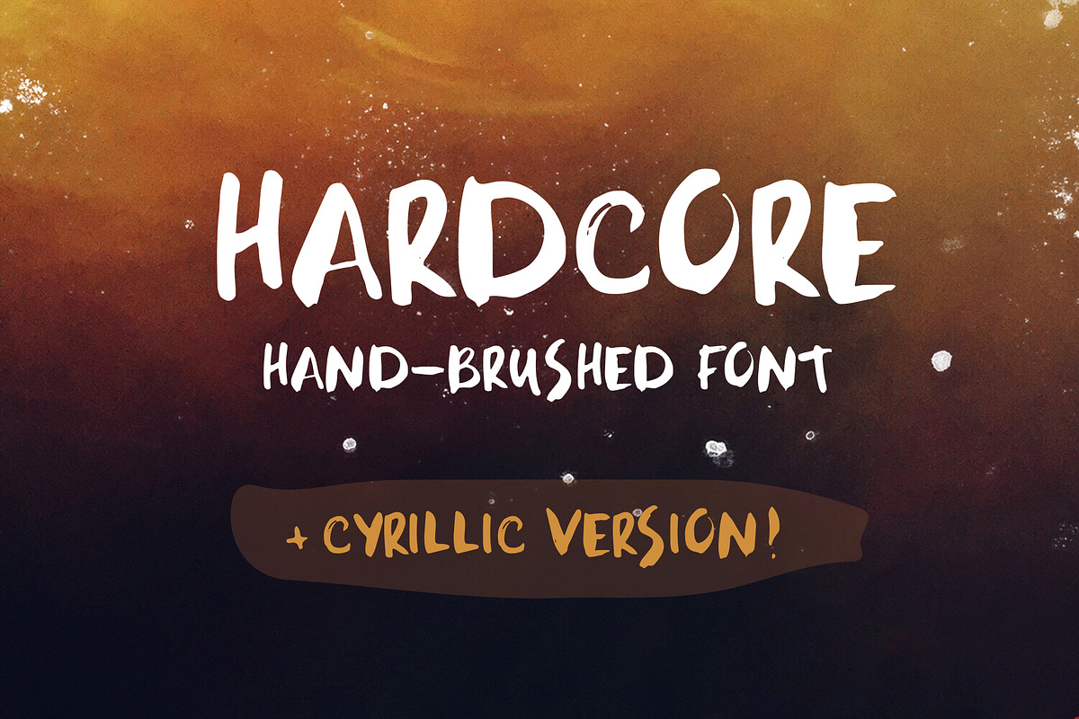 HARDCORE font (+cyrillic version)