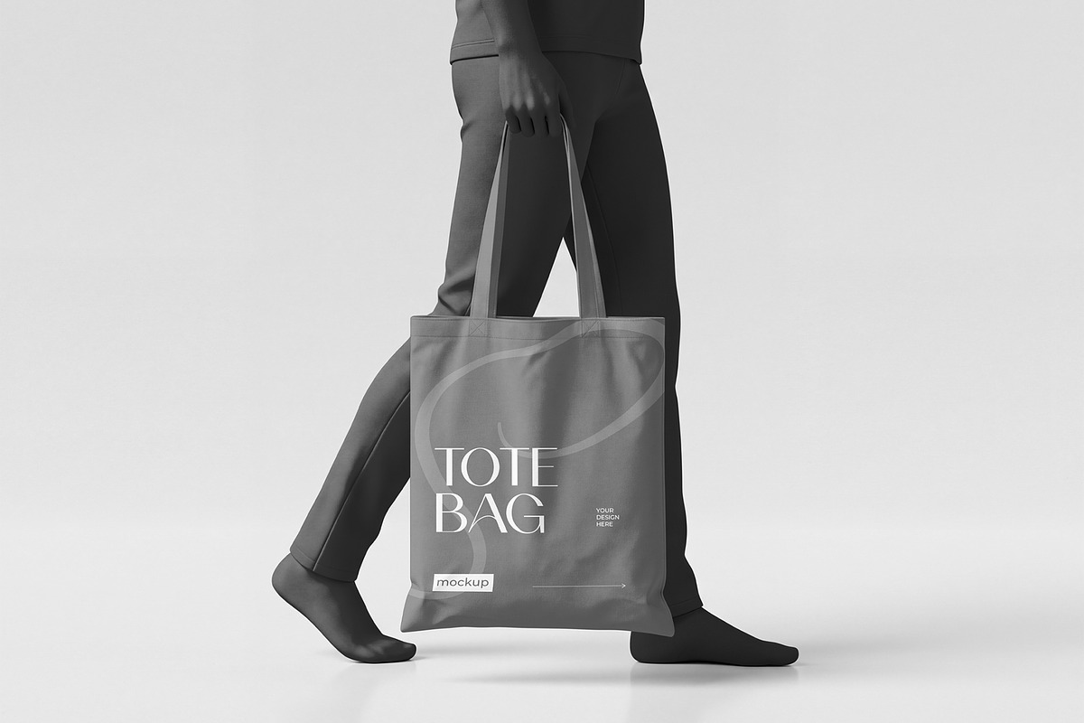 Realistic Tote Bag Mockup