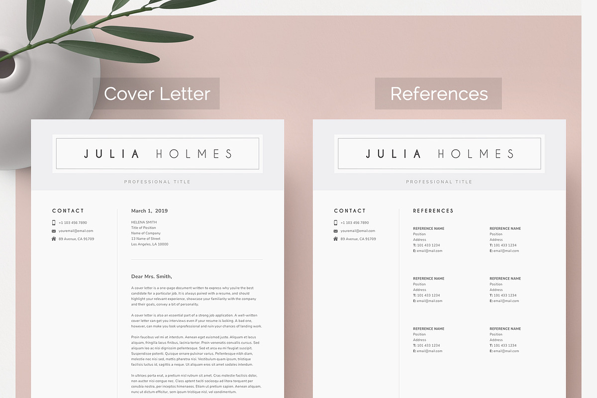 Resume Template & Cover Letter, a Resume Template by DemeDesign (Photo 3 of 7)