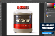 5lb Whey Protein Jar Mockup D3-Pro, a Packaging Mockup by Design Warlord (Thumbnail 2 of 16)