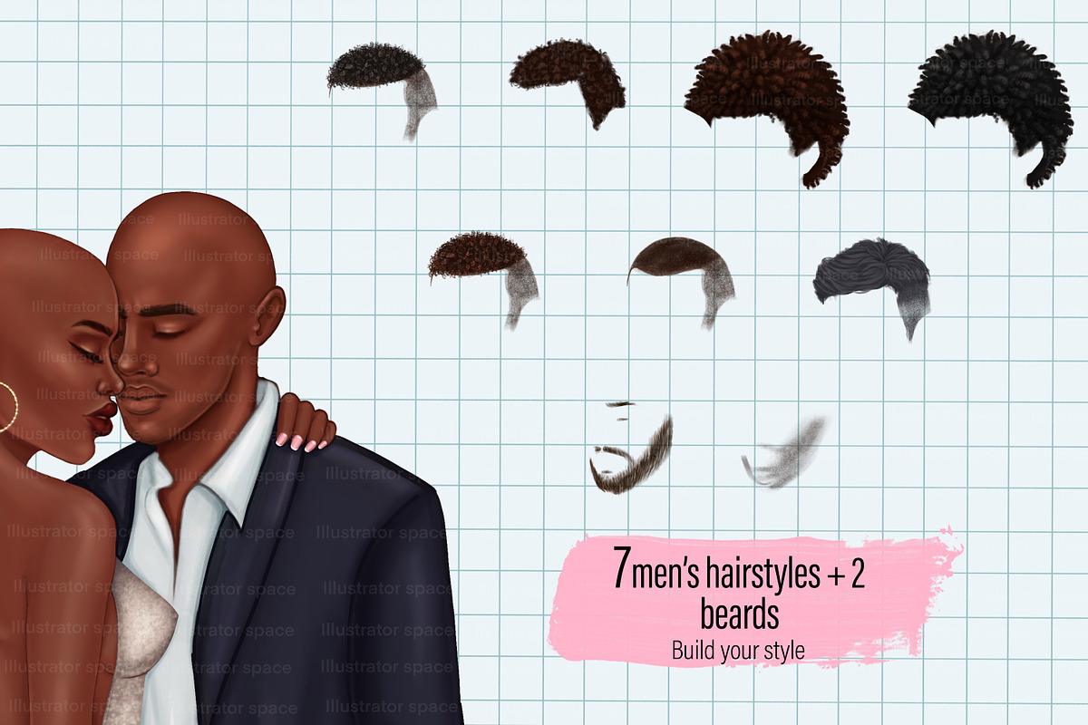 African American couple clipart, a Graphic by Illustrator Space (Photo 5 of 8)