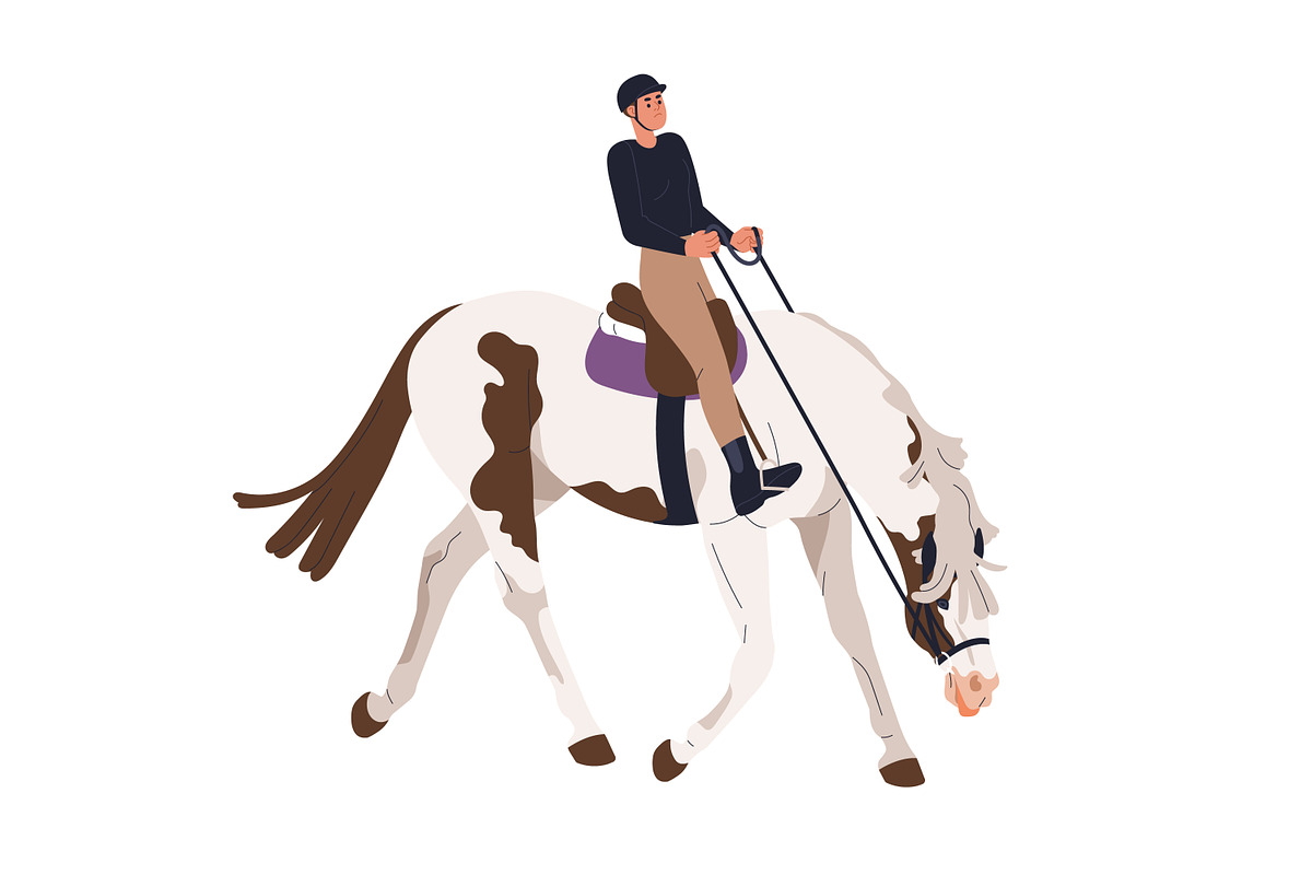 Disobedient horses with riders set, an Animal Illustration by Good Studio (Photo 6 of 8)
