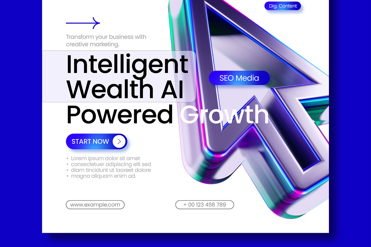 AI Marketing Social Media Post Set, a Social Media Template by MightyDesign (Photo 3 of 8)