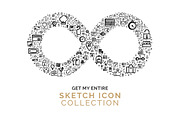 ENTIRE SKETCH ICON COLLECTION: 2595+, an Outline Icon by IconUncle (Thumbnail 1 of 8)