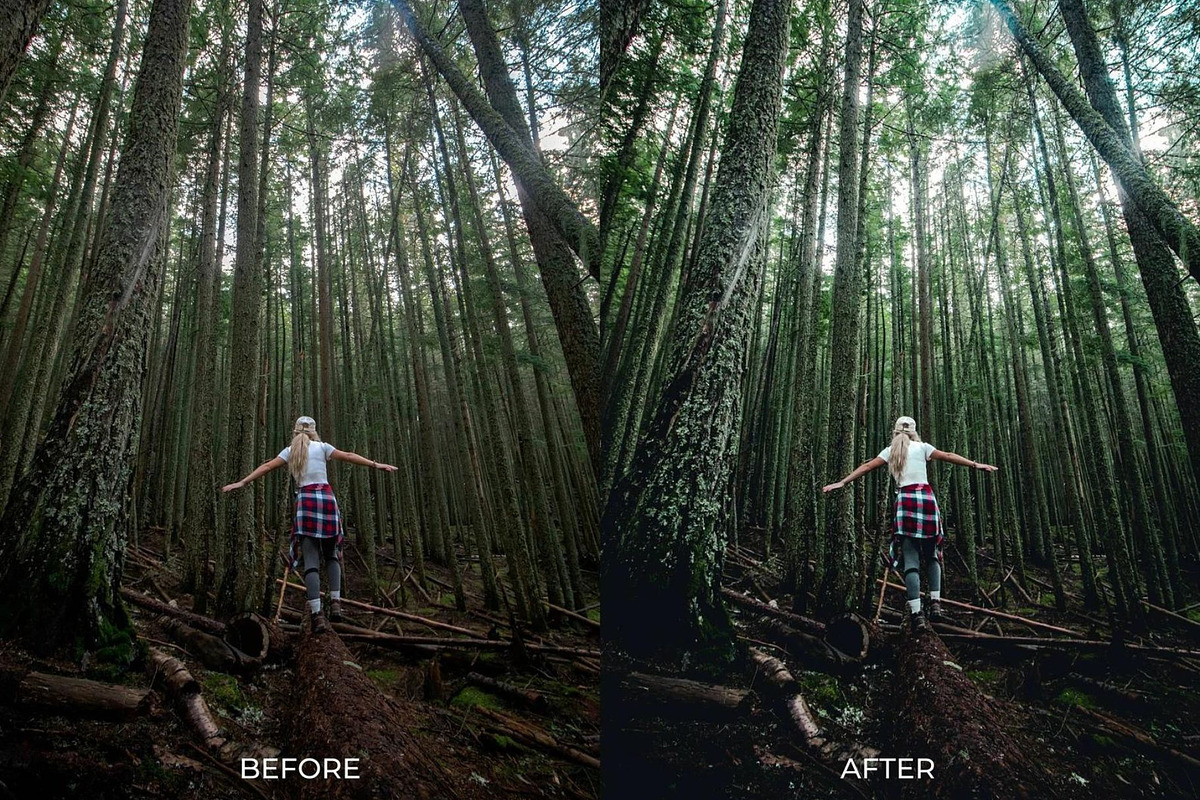 5 GREEN HIKING LIGHTROOM PRESETS, an Action Add-On by Emma Kate Creative (Photo 5 of 10)