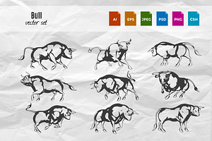 Bull Vector Set
