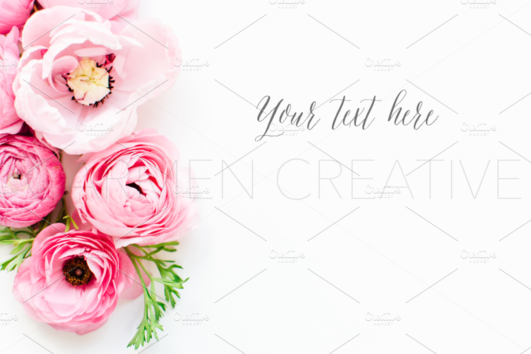 Ranunculus Stock Photography, a Background Photo by CarmenCreativeStudio